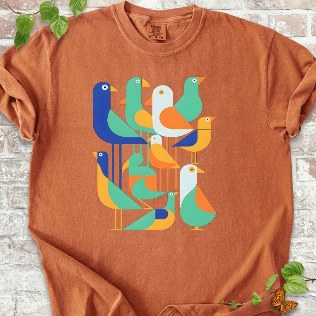 Vibrant Birds Garden T-Shirt