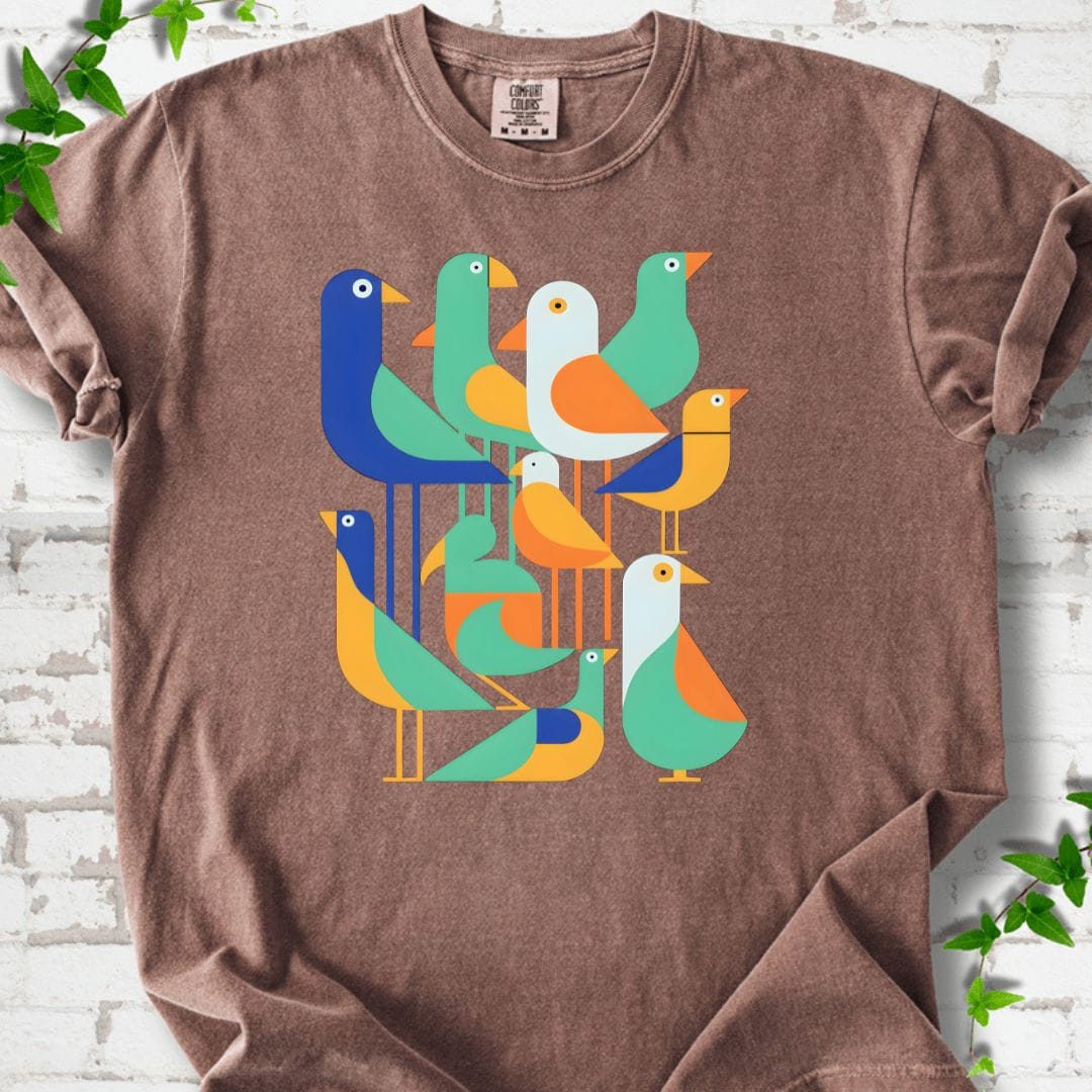 Vibrant Birds Garden T-Shirt