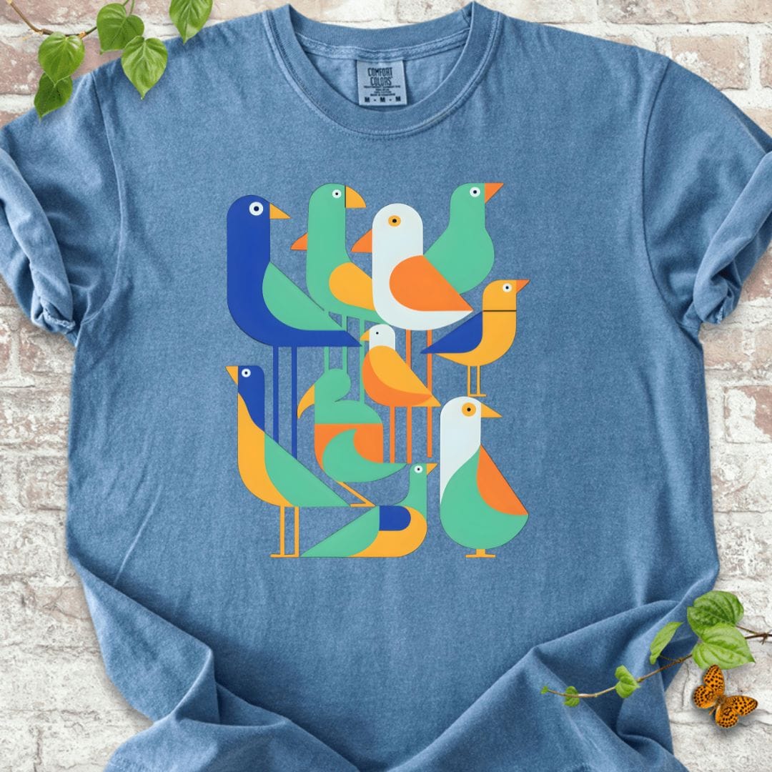Vibrant Birds Garden T-Shirt