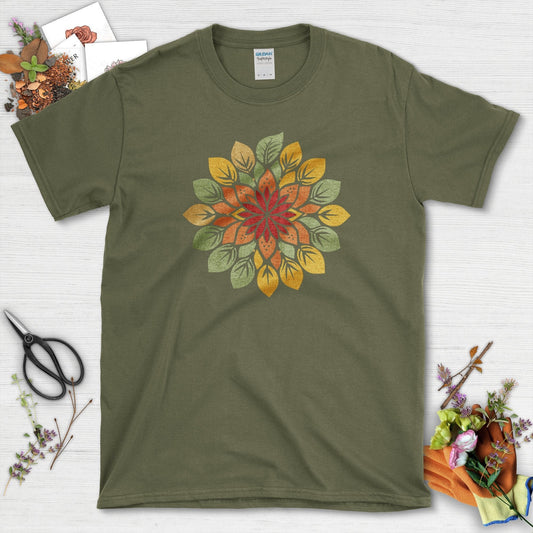 Vibrant Floral Mandala T-Shirt