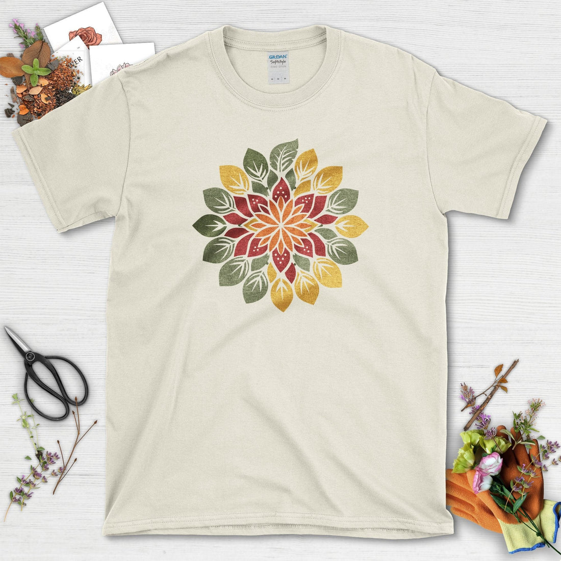 Vibrant Floral Mandala T-Shirt