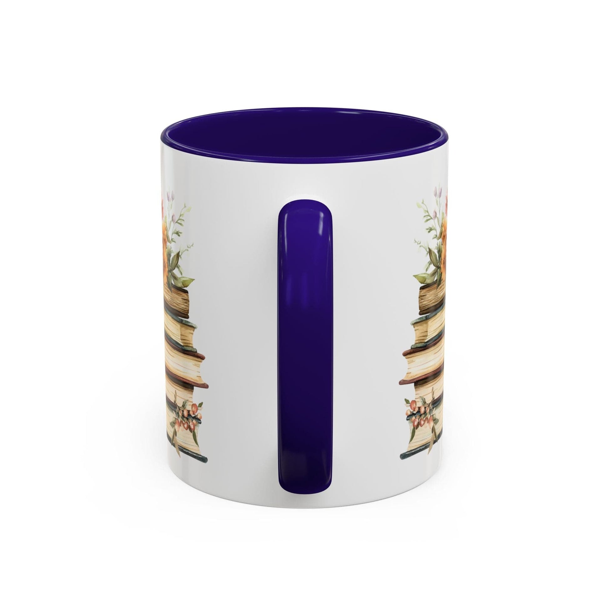 Vintage Books and Summer Flowers Mug (11/15oz)