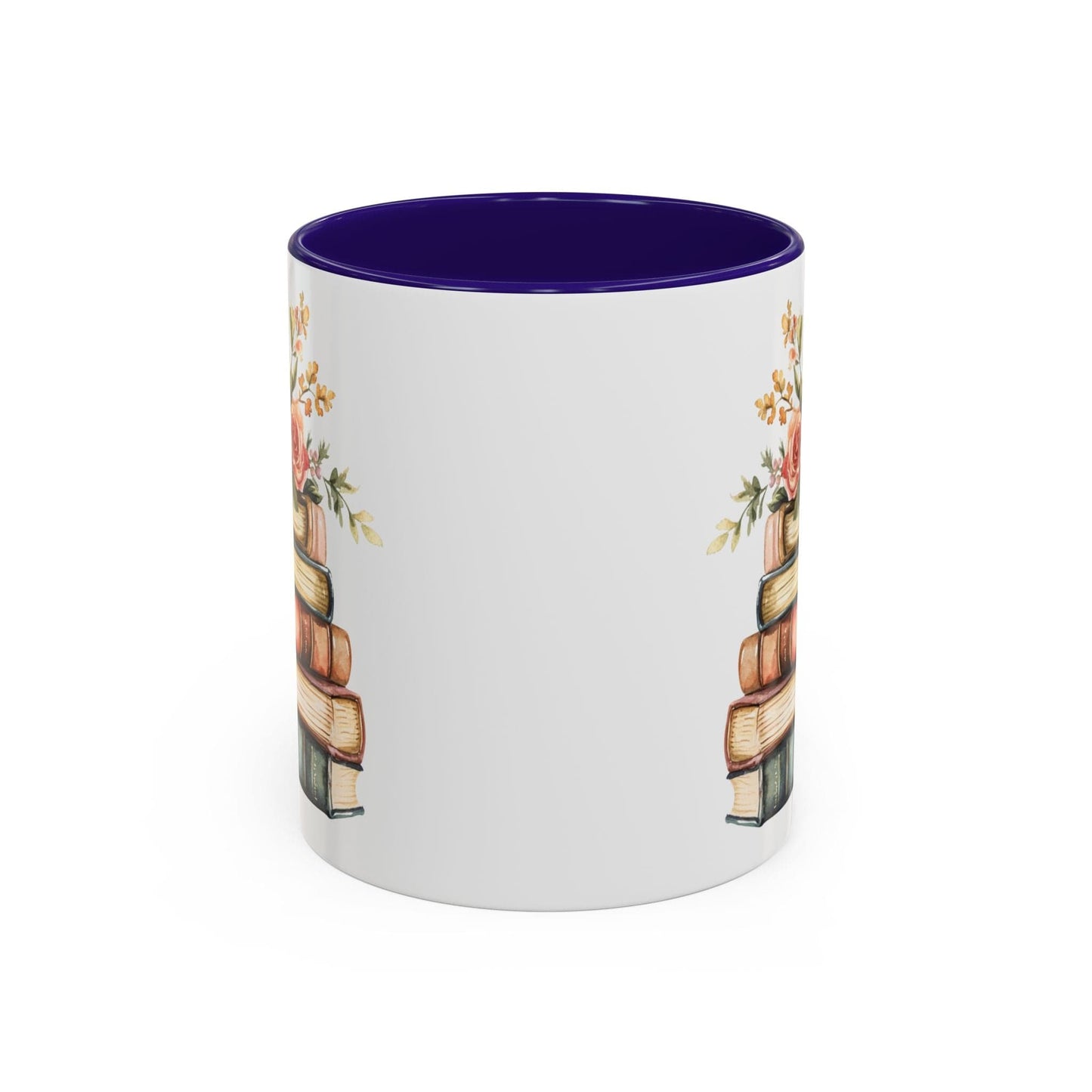 Vintage Books and Summer Flowers Mug (11/15oz)