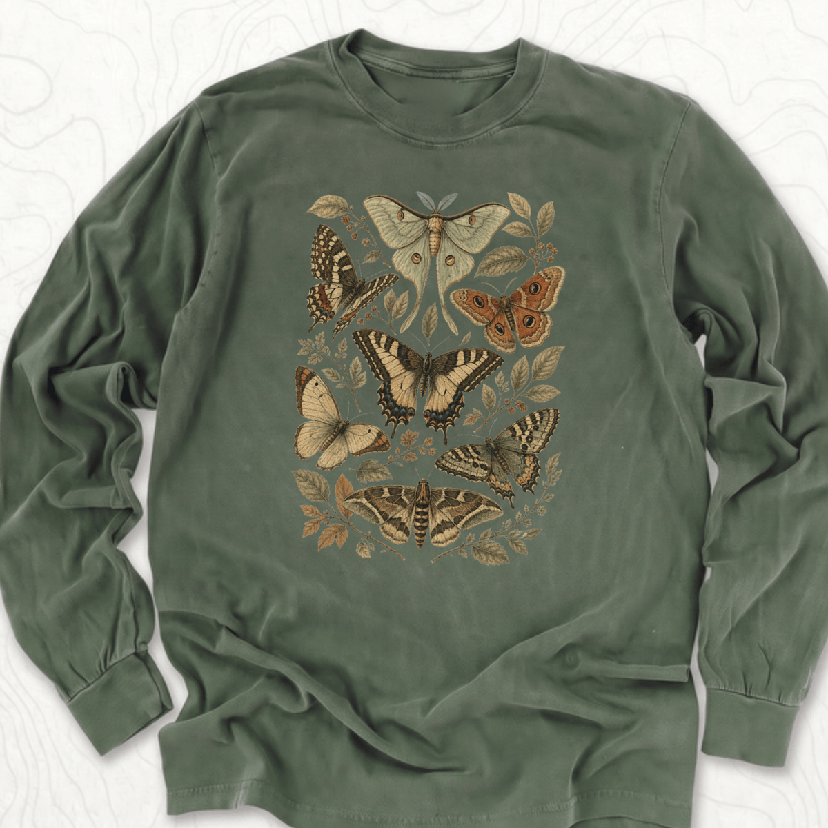 Vintage Butterflies LS T-shirt