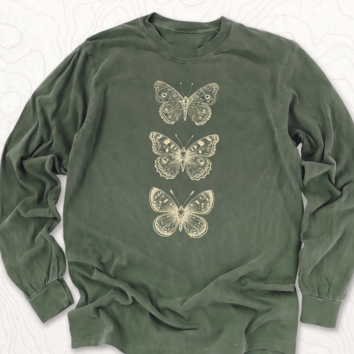 Vintage Butterflies LS T-shirt