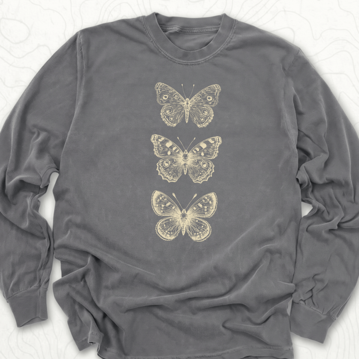 Vintage Butterflies LS T-shirt