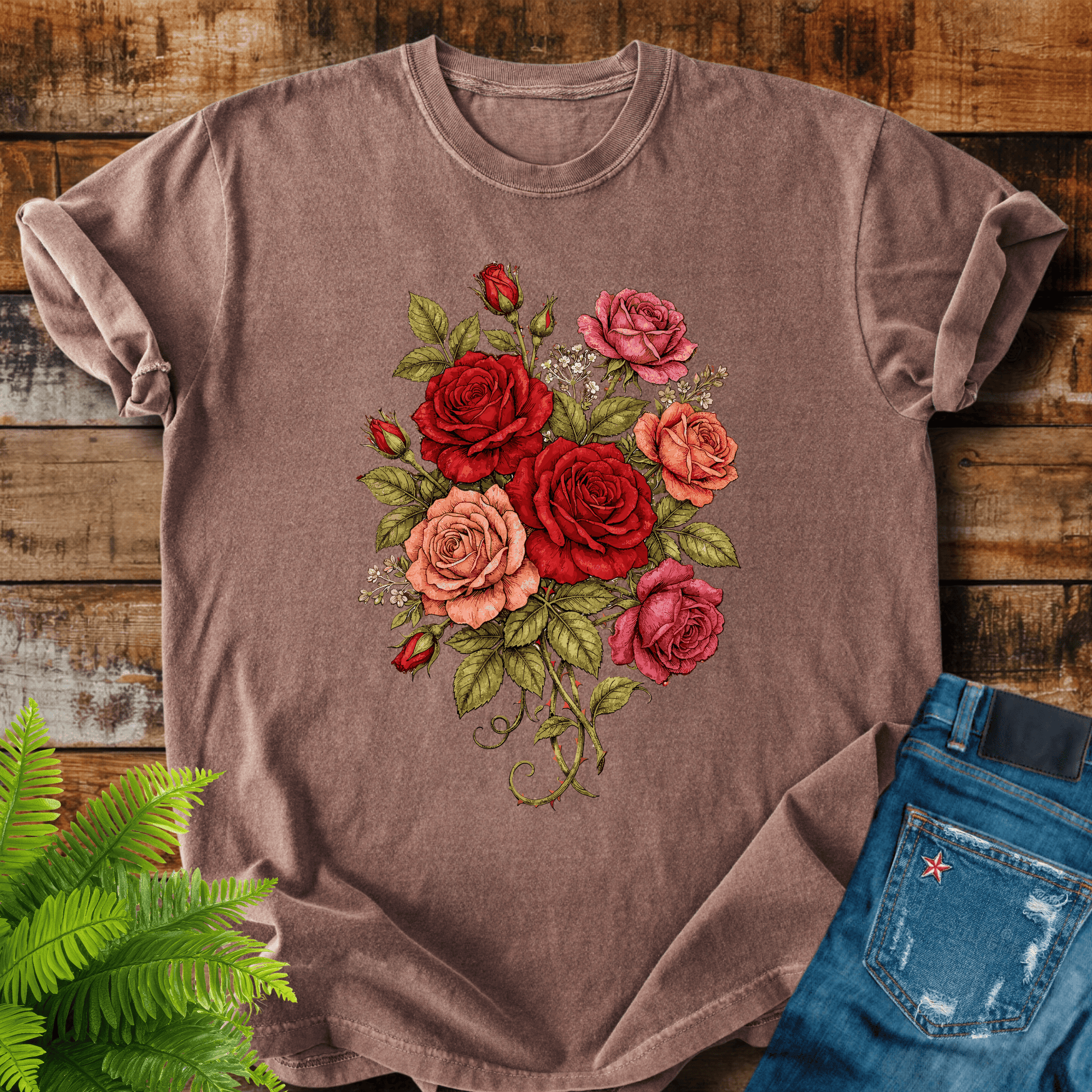 Vintage Rose Bouquet T-shirt