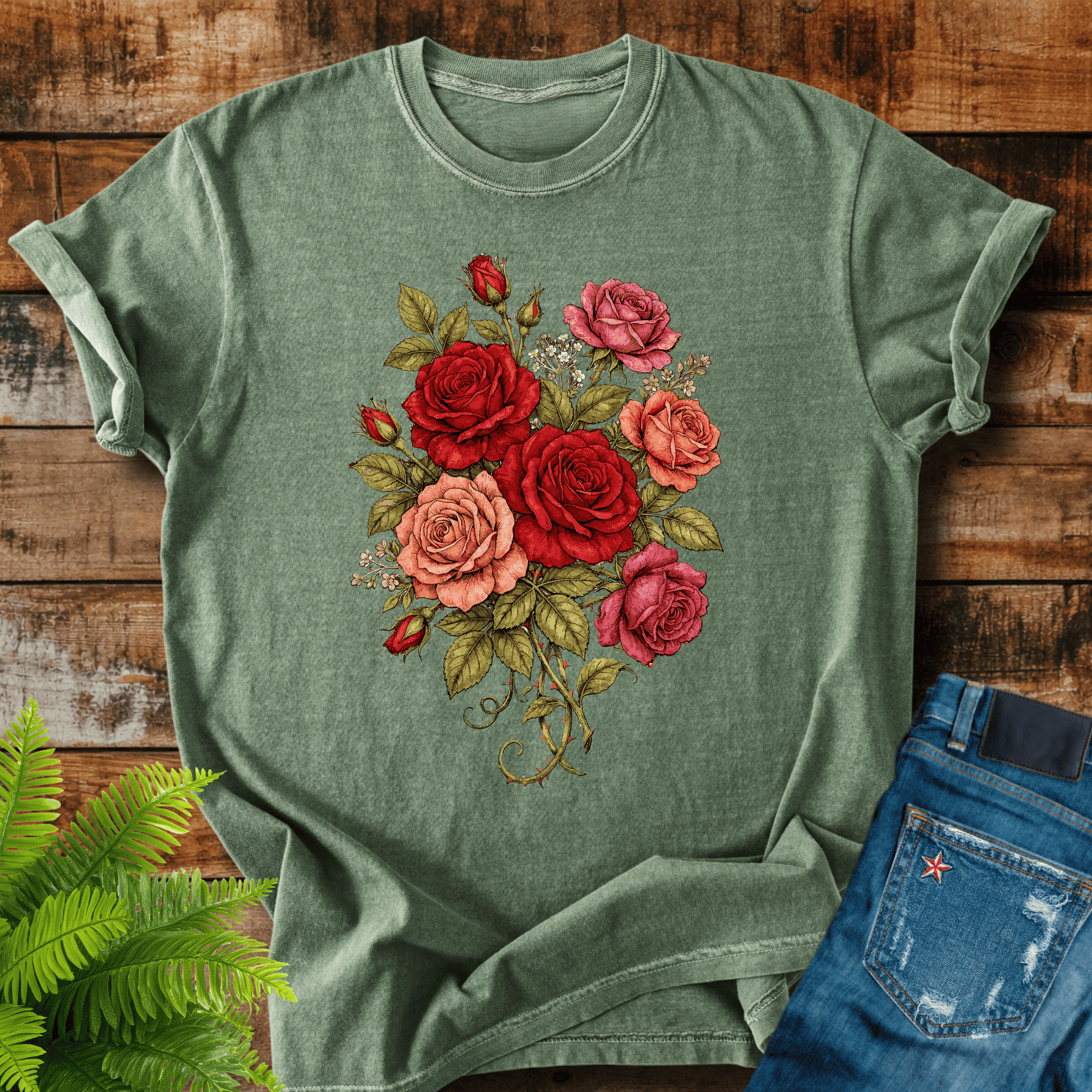 Vintage Rose Bouquet T-shirt