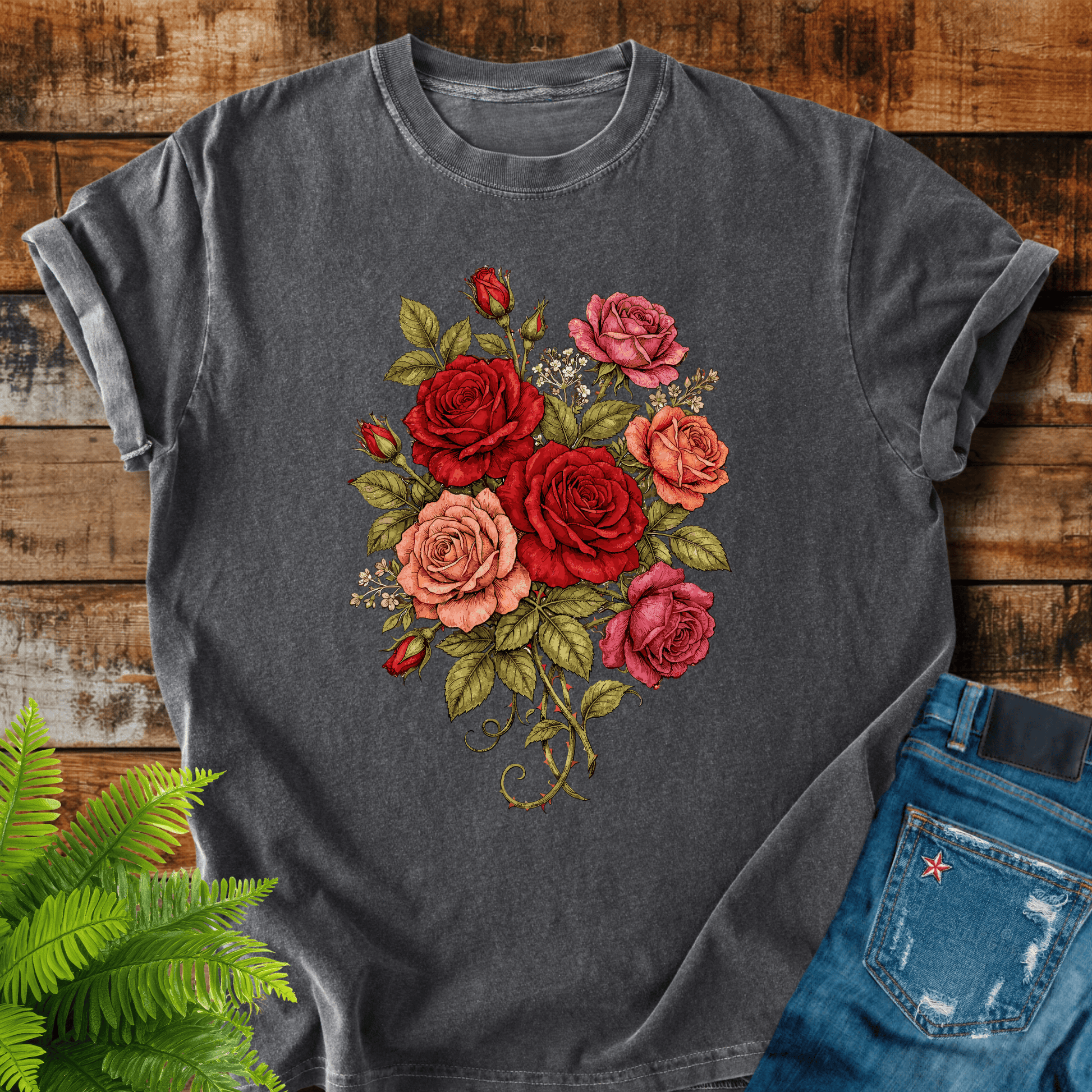 Vintage Rose Bouquet T-shirt