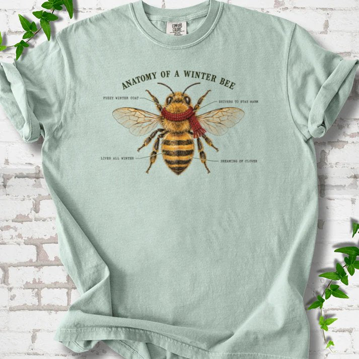 Vintage Winter Bee Anatomy Plate T-Shirt in Bay – PlotlyGarden