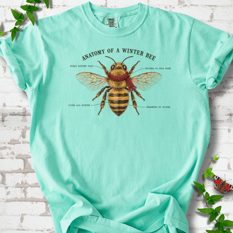 Vintage Winter Bee Anatomy Plate T-Shirt in Island Reef – PlotlyGarden