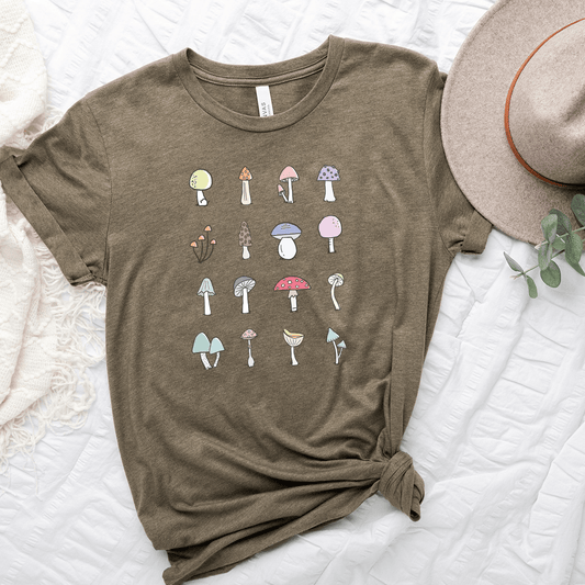 Watercolor Mushrooms Unisex Tee