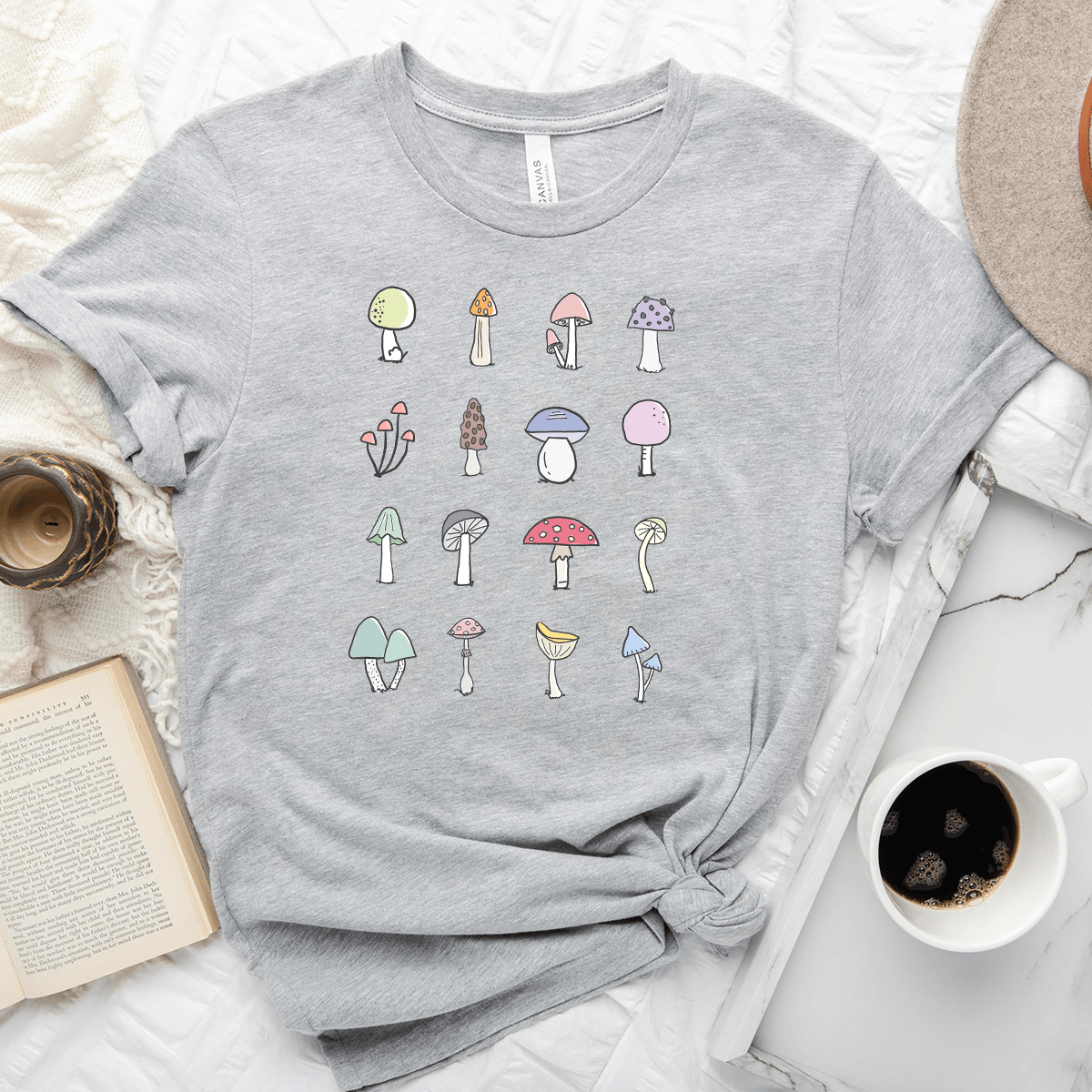 Watercolor Mushrooms Unisex Tee