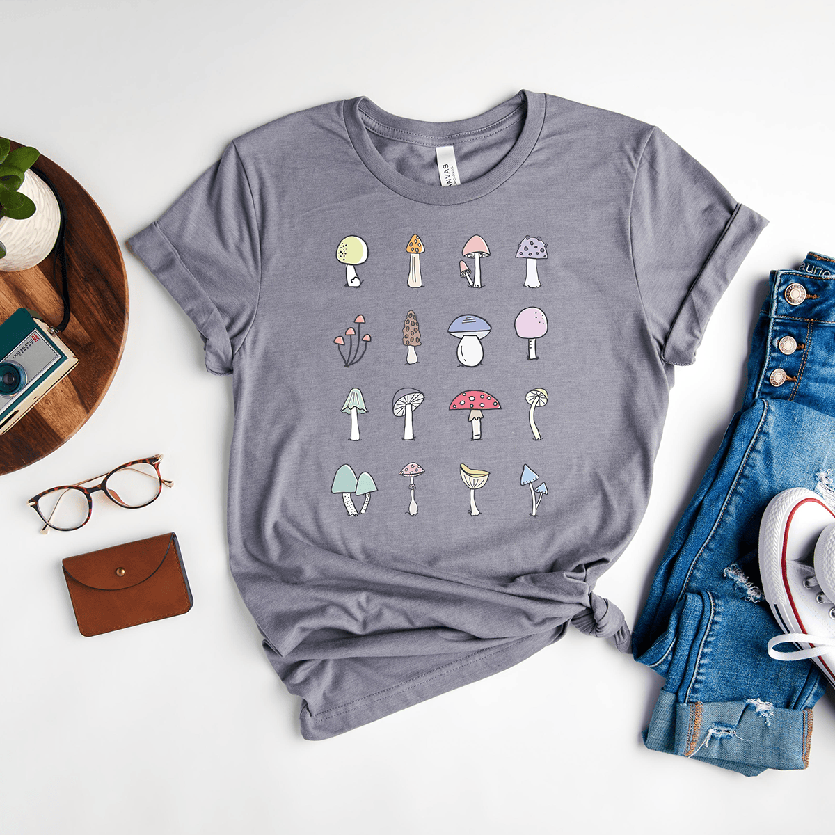Watercolor Mushrooms Unisex Tee