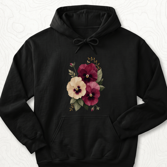 Watercolor Pansies Hoodie