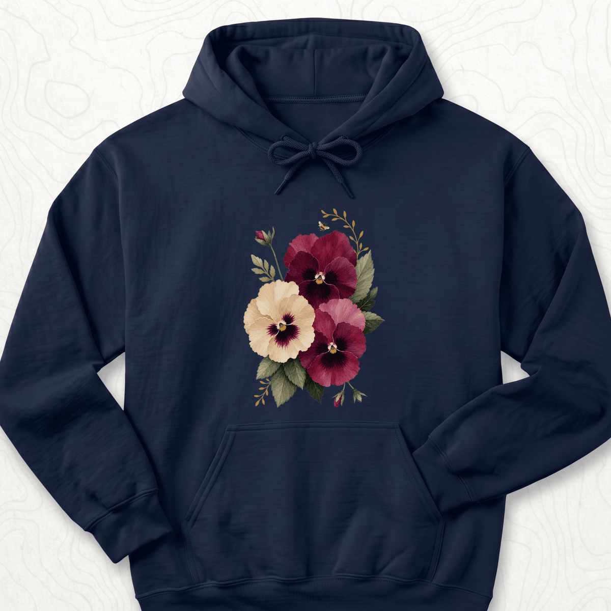 Watercolor Pansies Hoodie