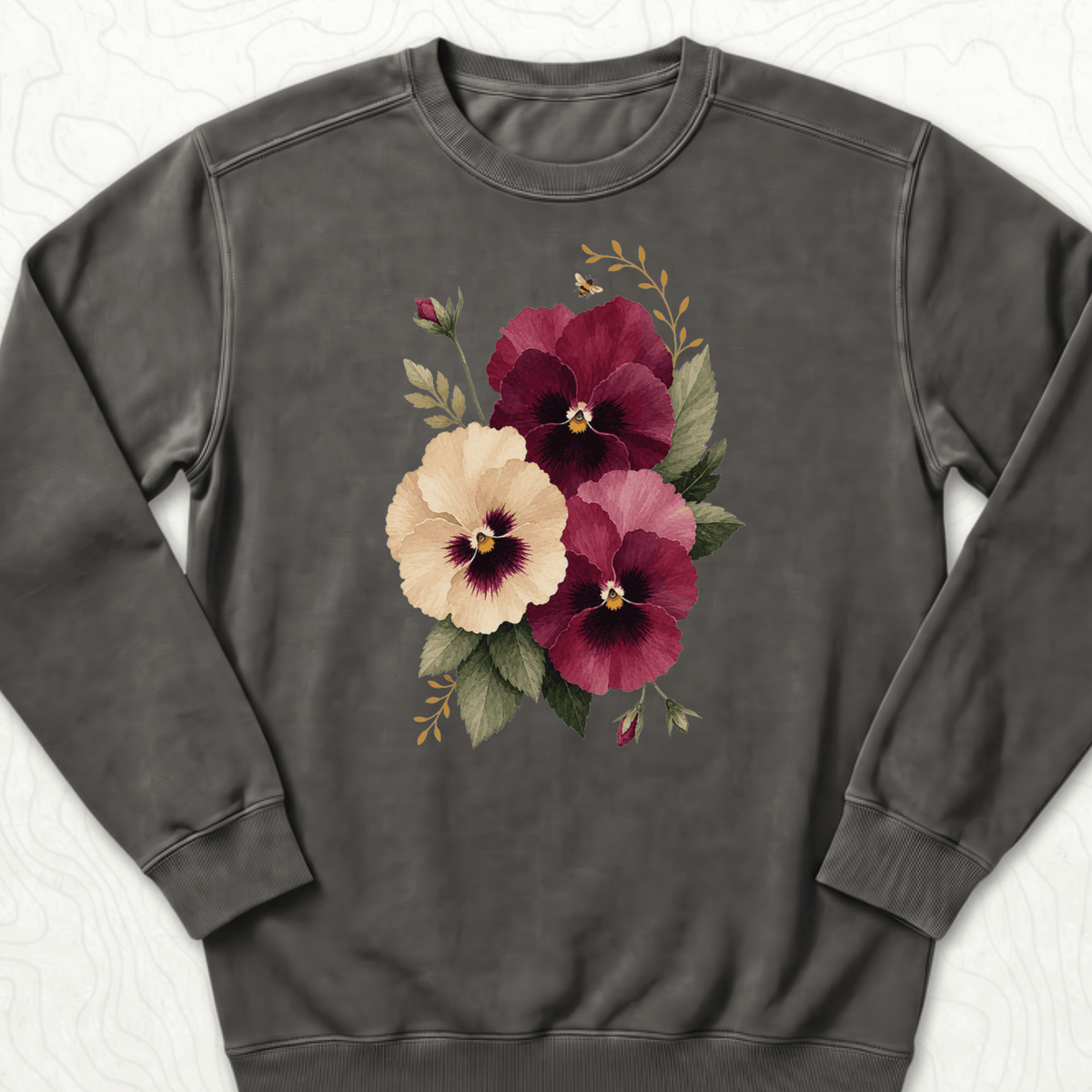 Watercolor Pansies Sweatshirt