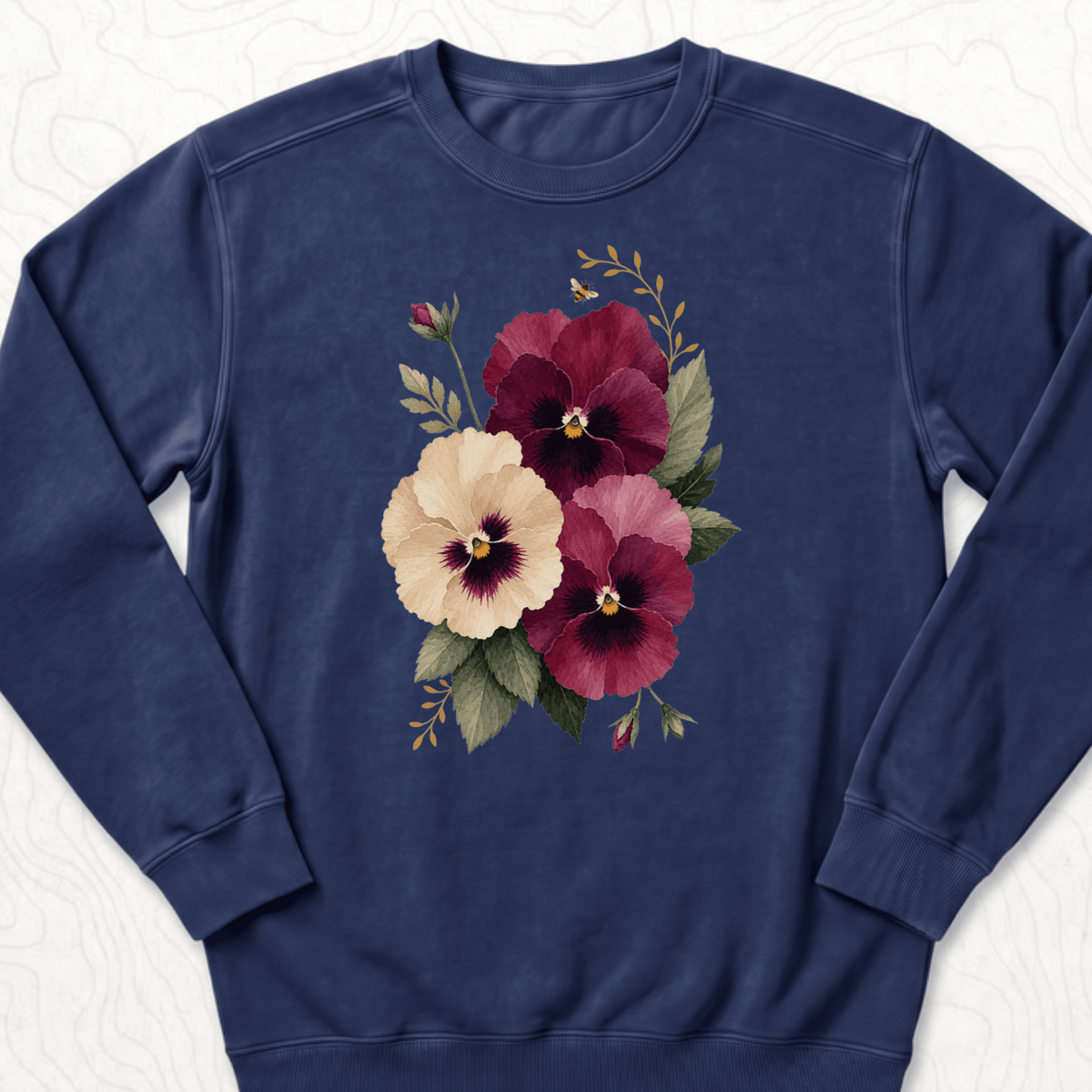 Watercolor Pansies Sweatshirt