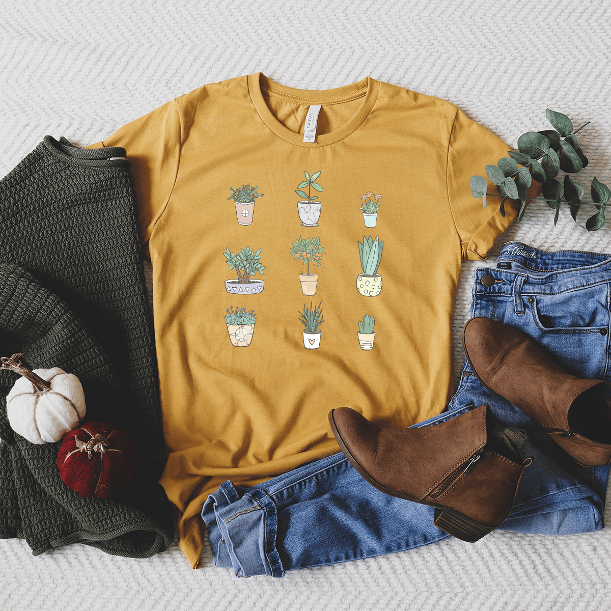 Watercolor Plants Unisex Tee