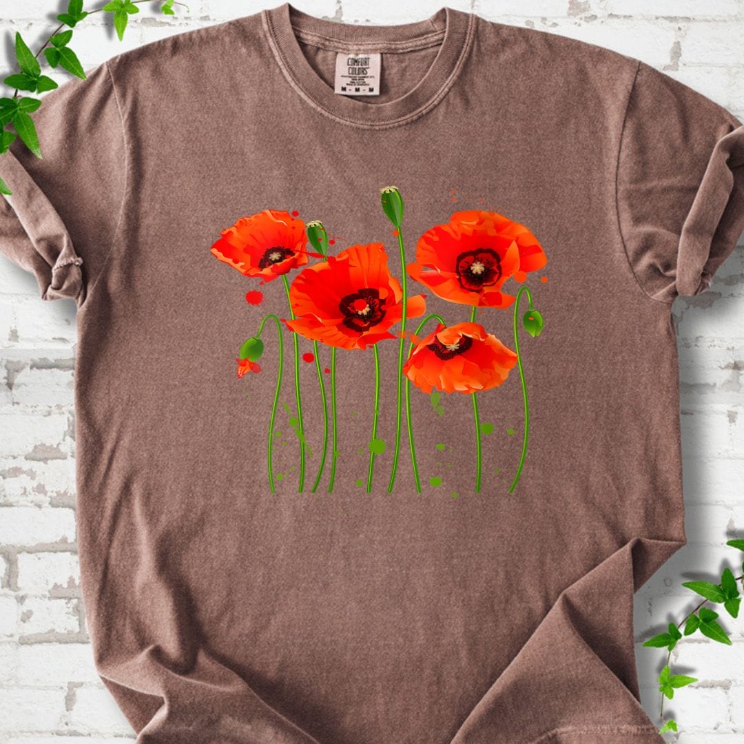 Watercolor Red Poppy Flower T-Shirt