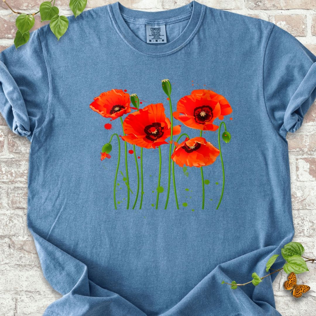 Watercolor Red Poppy Flower T-Shirt