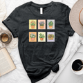 Whimsical Plant Stamps Unisex Tee