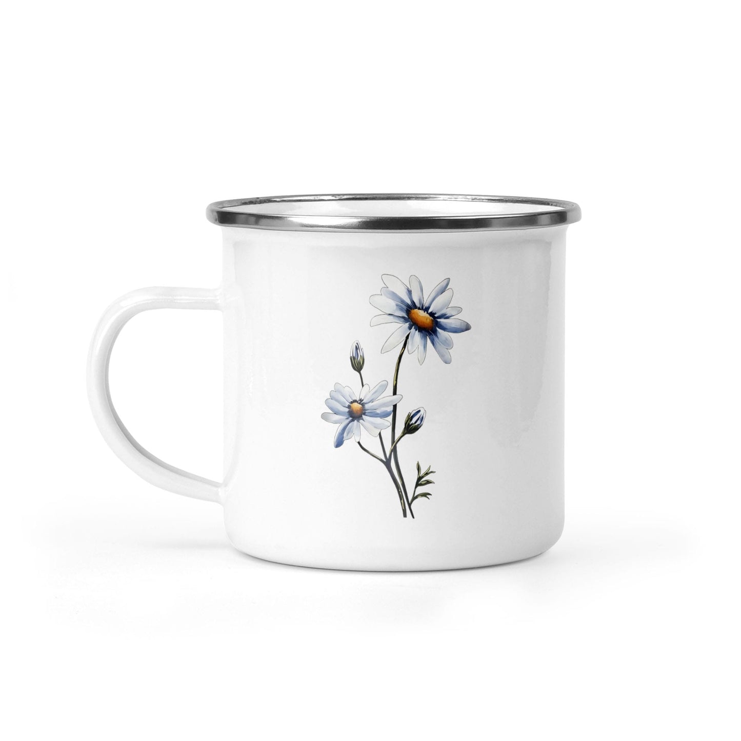 White Wildflowers - Camping Mug