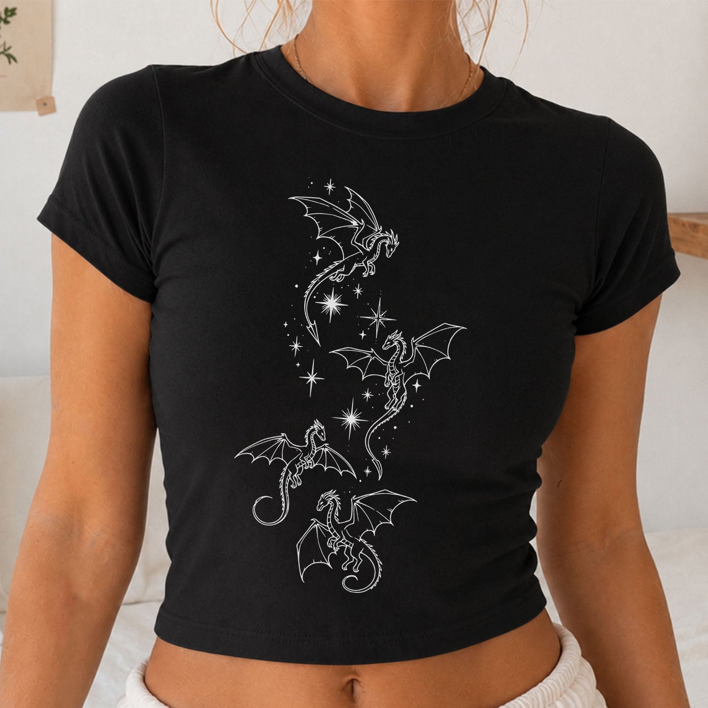 Flight of Dragons Cropped T-Shirt