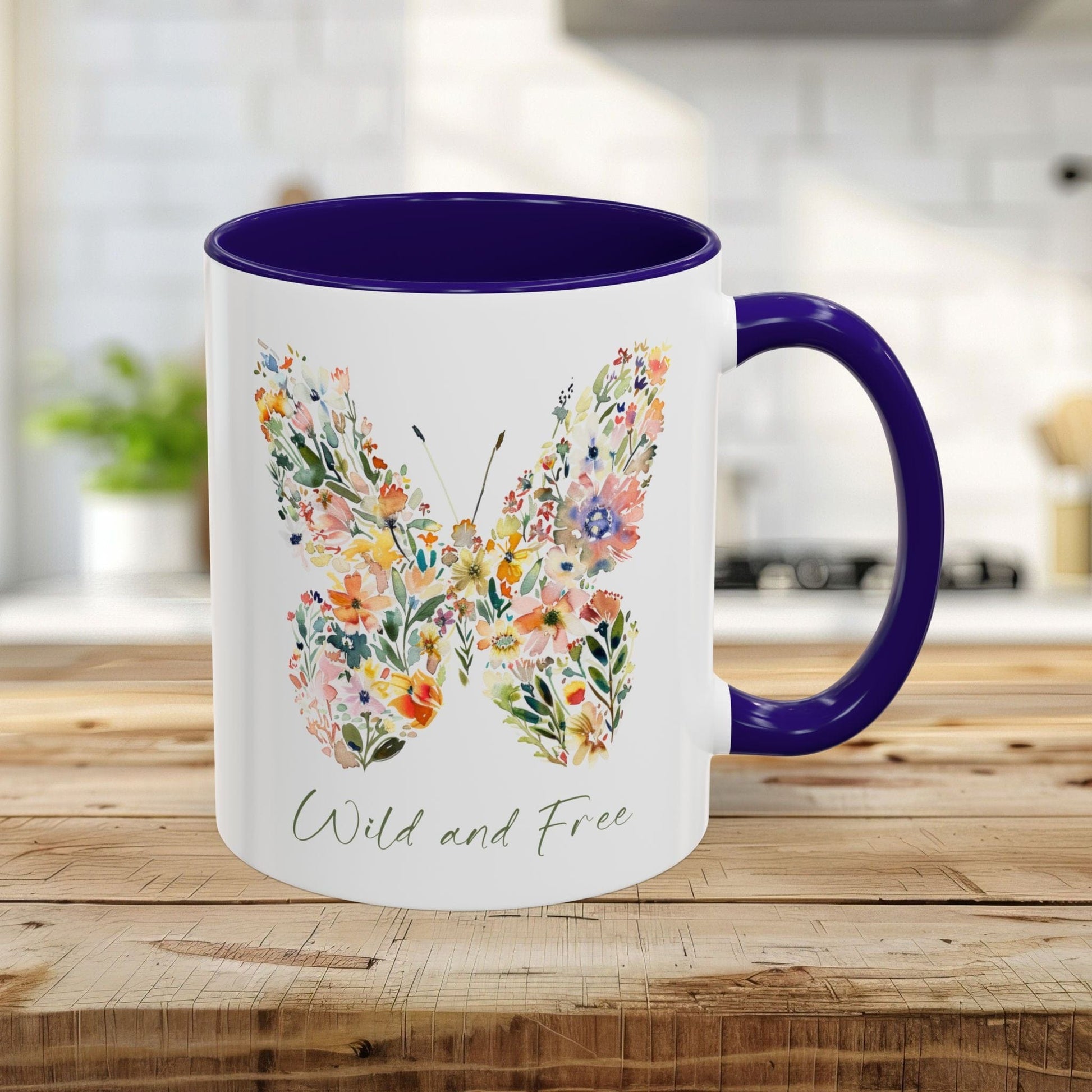 Wild and Free Floral Butterfly Mug (11/15oz)