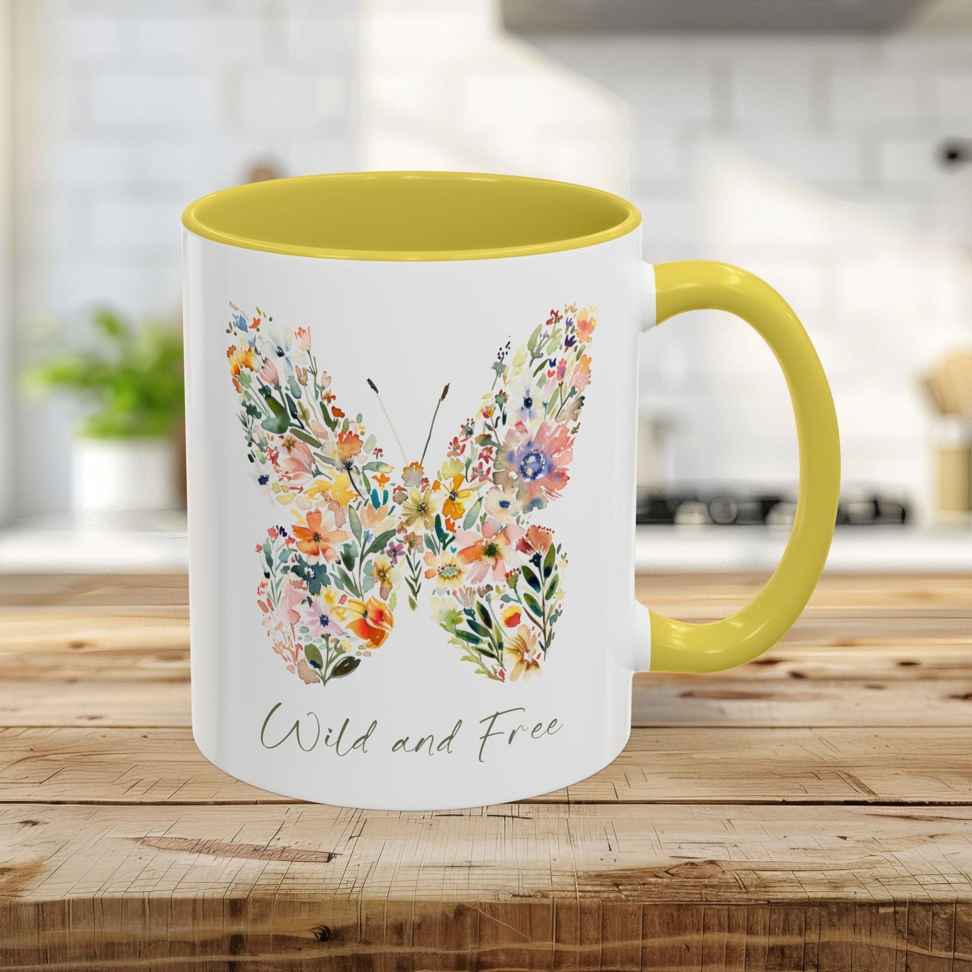 Wild and Free Floral Butterfly Mug (11/15oz)