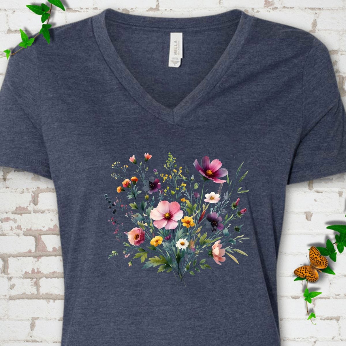 Wildflower Bouquet V-Neck T-Shirt
