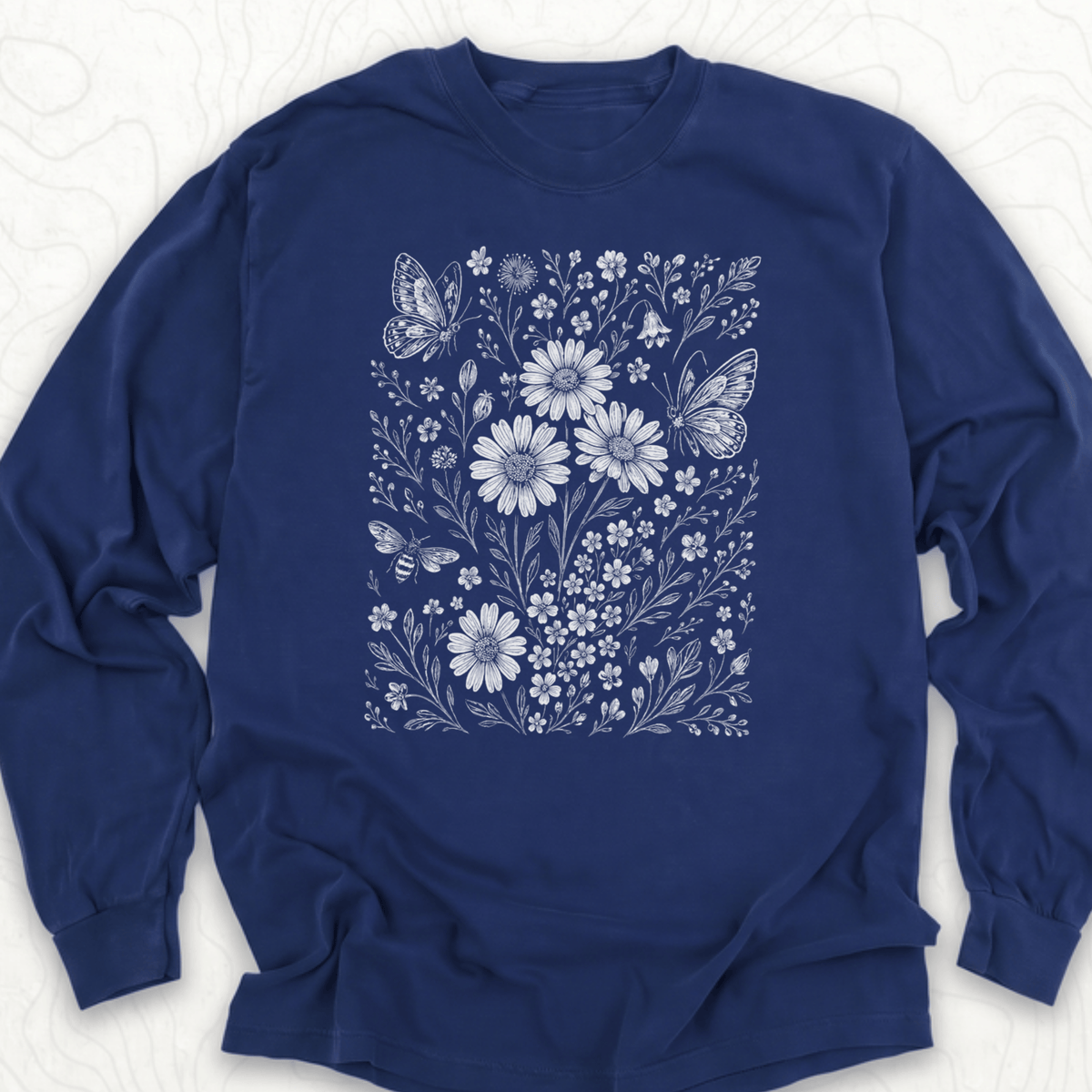 Wildflower Butterflies LS T-shirt