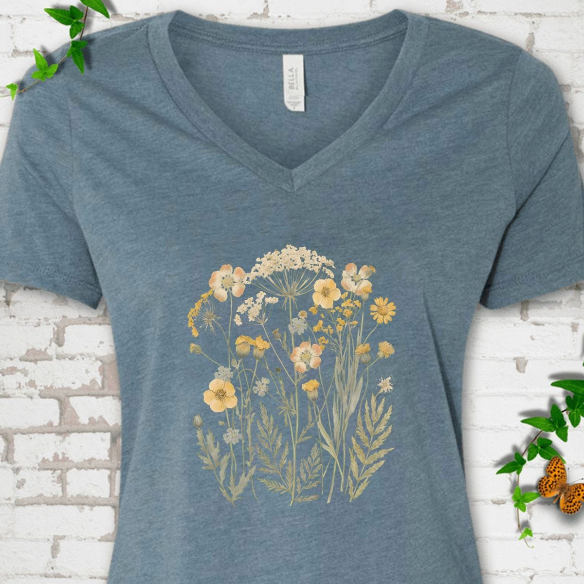 Wildflower Garden V-Neck T-Shirt