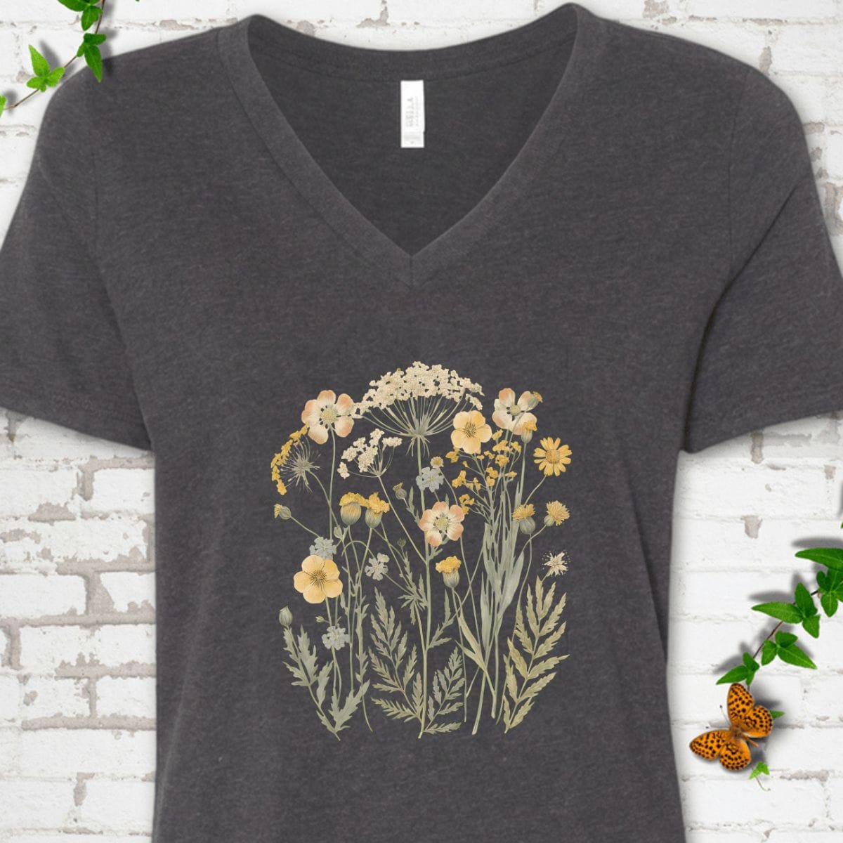 Wildflower Garden V-Neck T-Shirt