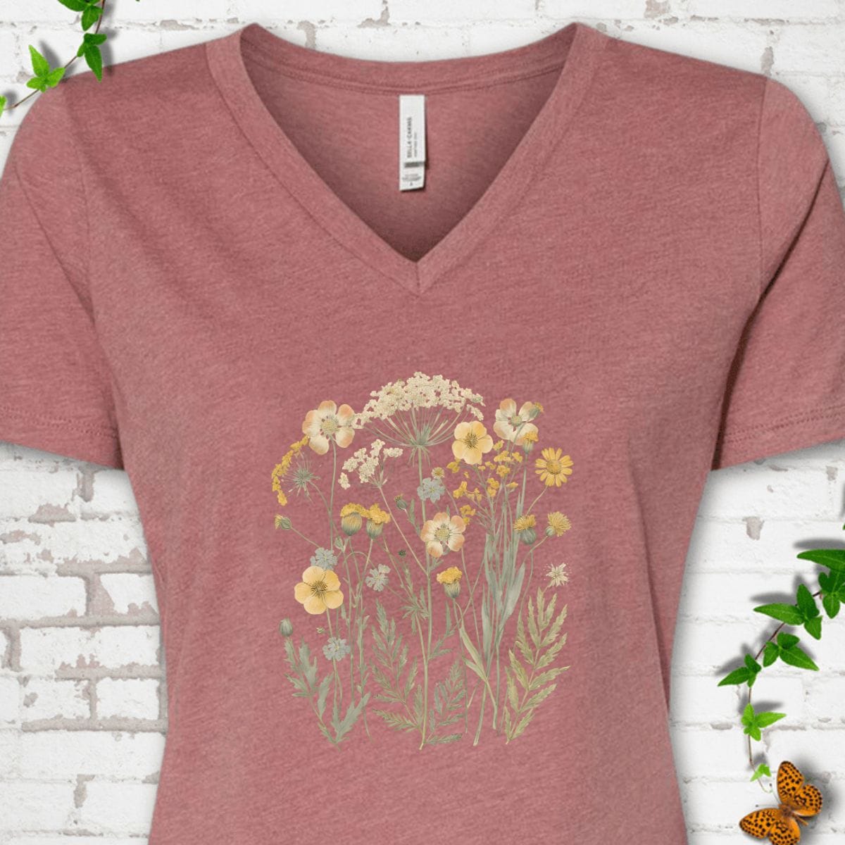 Wildflower Garden V-Neck T-Shirt