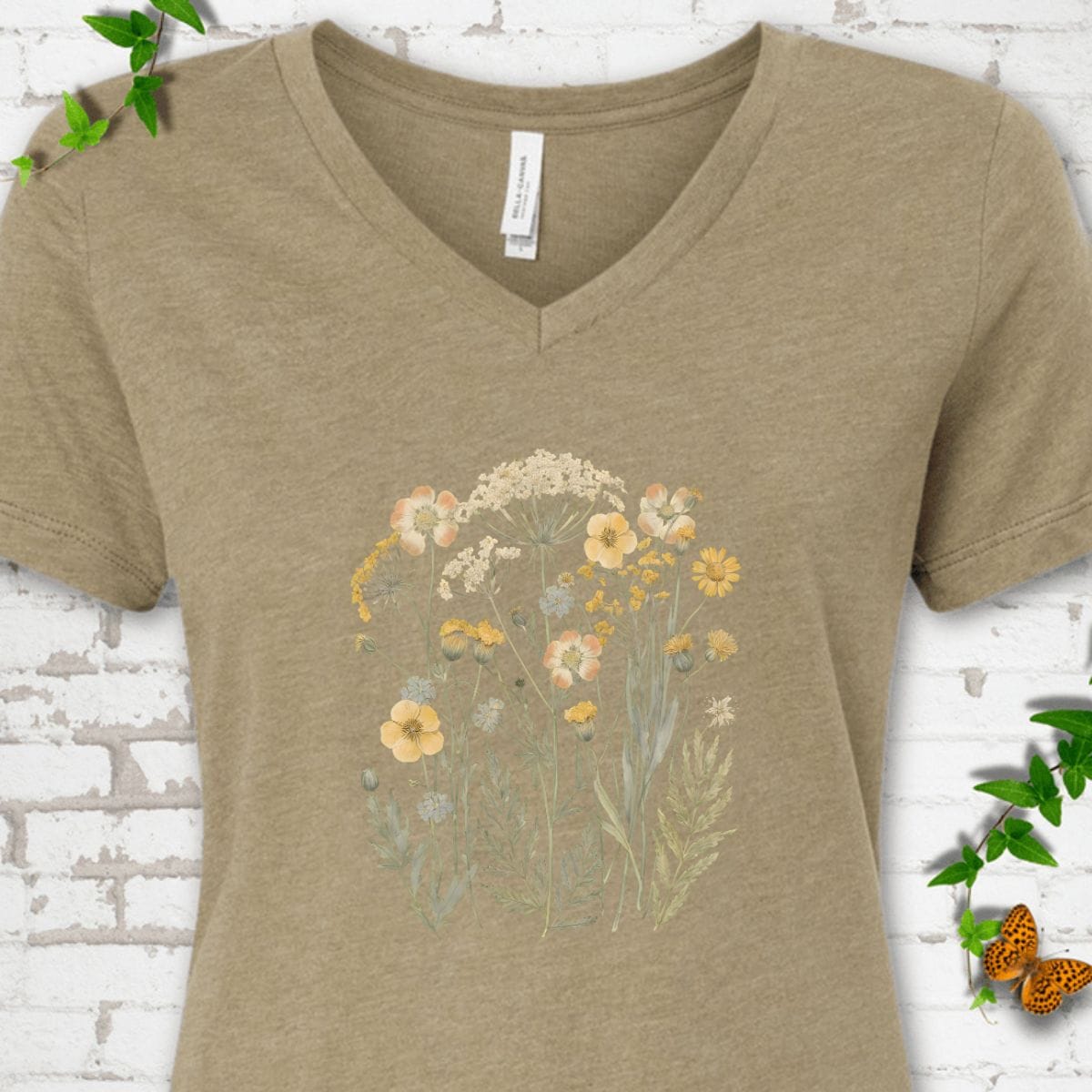 Wildflower Garden V-Neck T-Shirt
