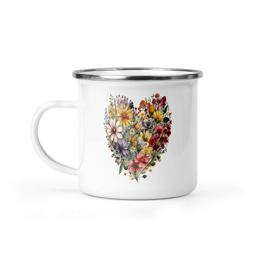 Wildflowers Heart - Camping Mug