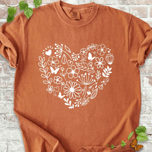 Wildflowers Heart T-Shirt