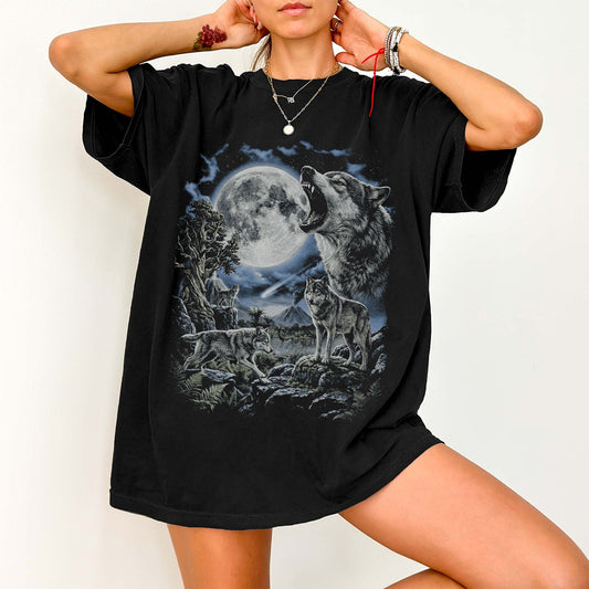 Vintage Wolf Moon T-Shirt