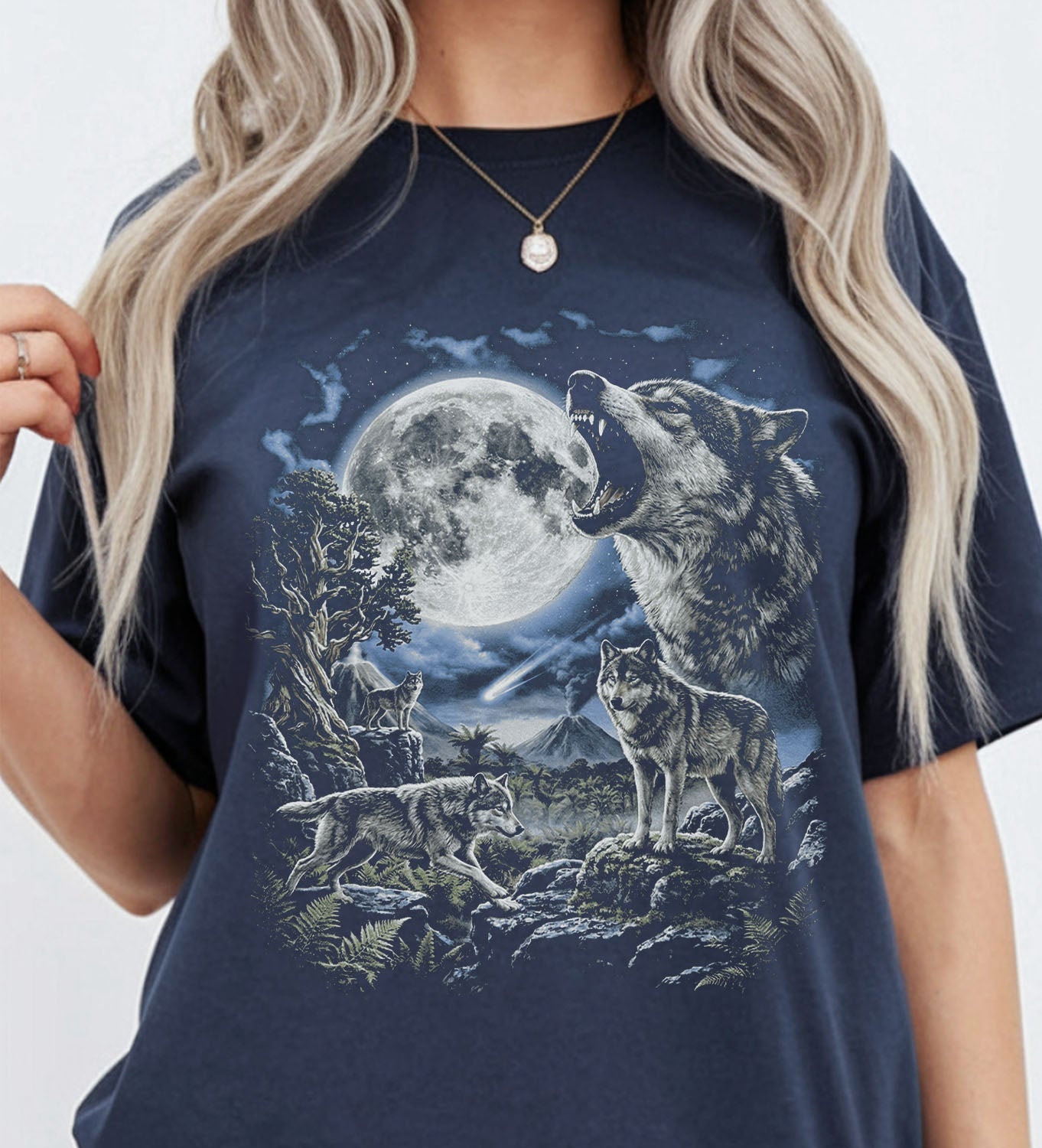 Vintage Wolf Moon T-Shirt
